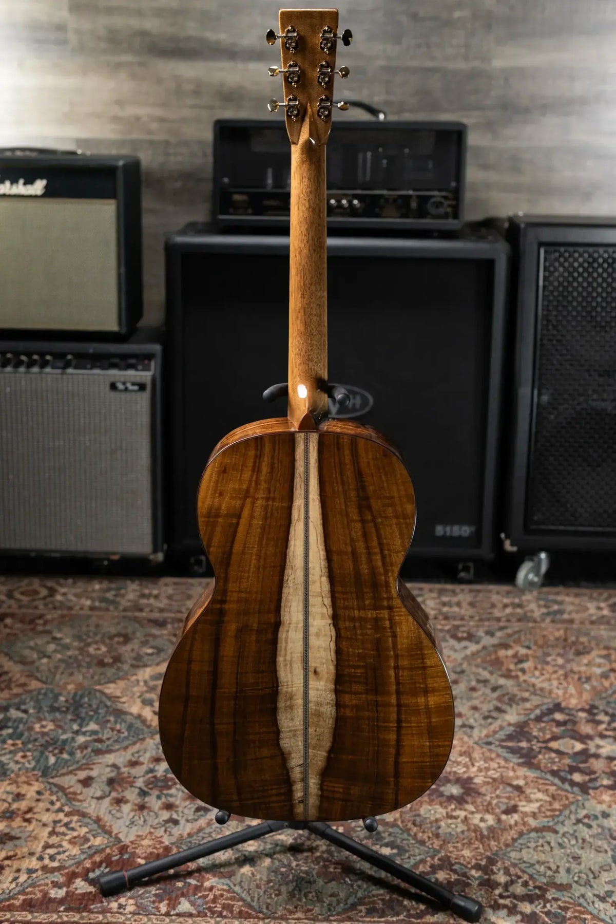 Martin O'ahu K-42 Hibiscus Acoustic Guitar - Dark Toasted Burst with Hardshell Case