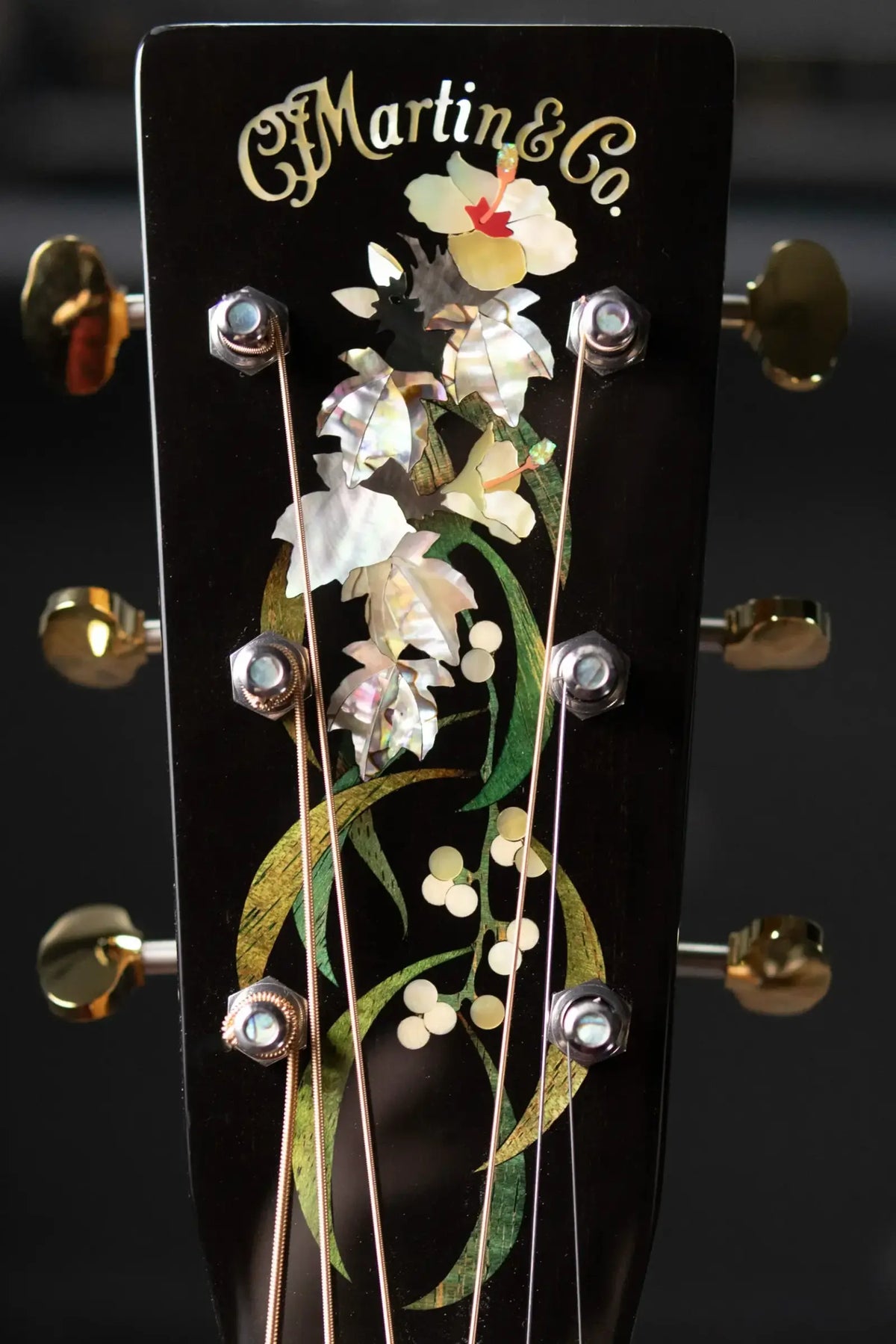 Martin O'ahu K-42 Hibiscus Acoustic Guitar - Dark Toasted Burst with Hardshell Case