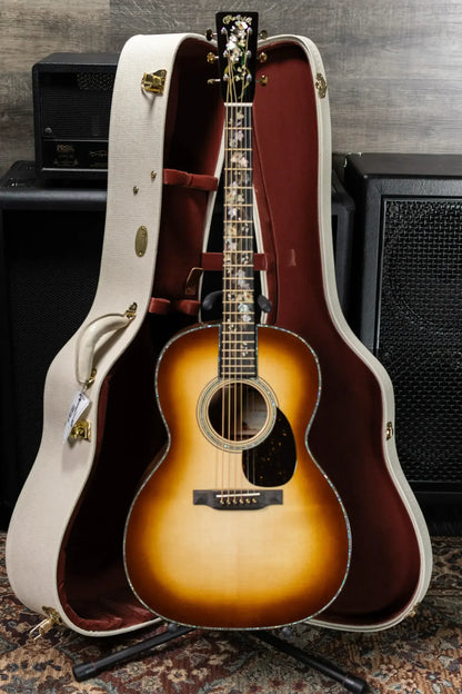 Martin O'ahu K-42 Hibiscus Acoustic Guitar - Dark Toasted Burst with Hardshell Case