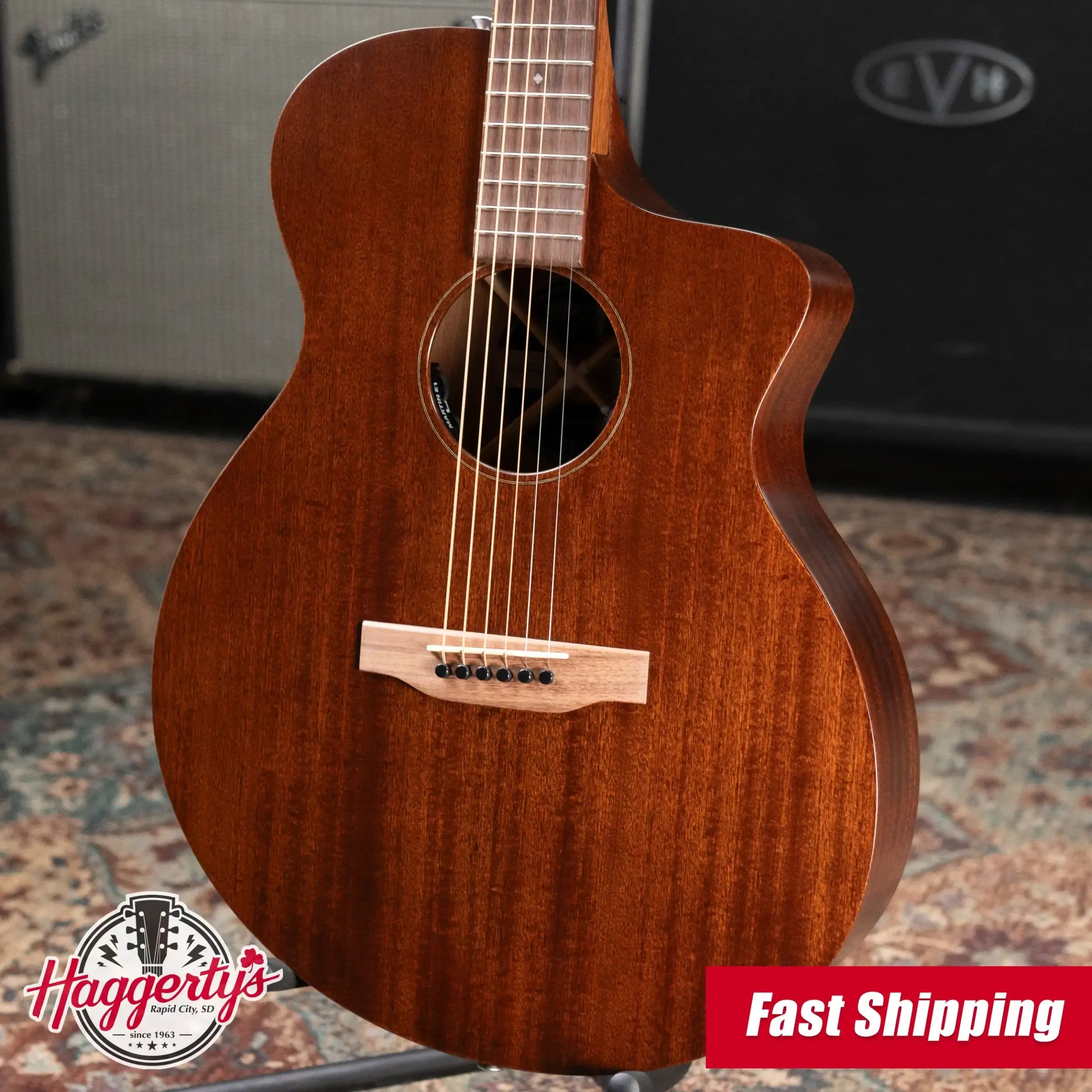 Martin SC-10E Modern Sapele Acoustic/Electric Guitar - Dark Mahogany with Softshell Gig Bag