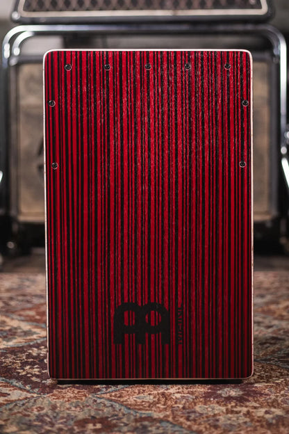 Meinl Backbeat Bass Cajon Crimson Stripe haggertys 2