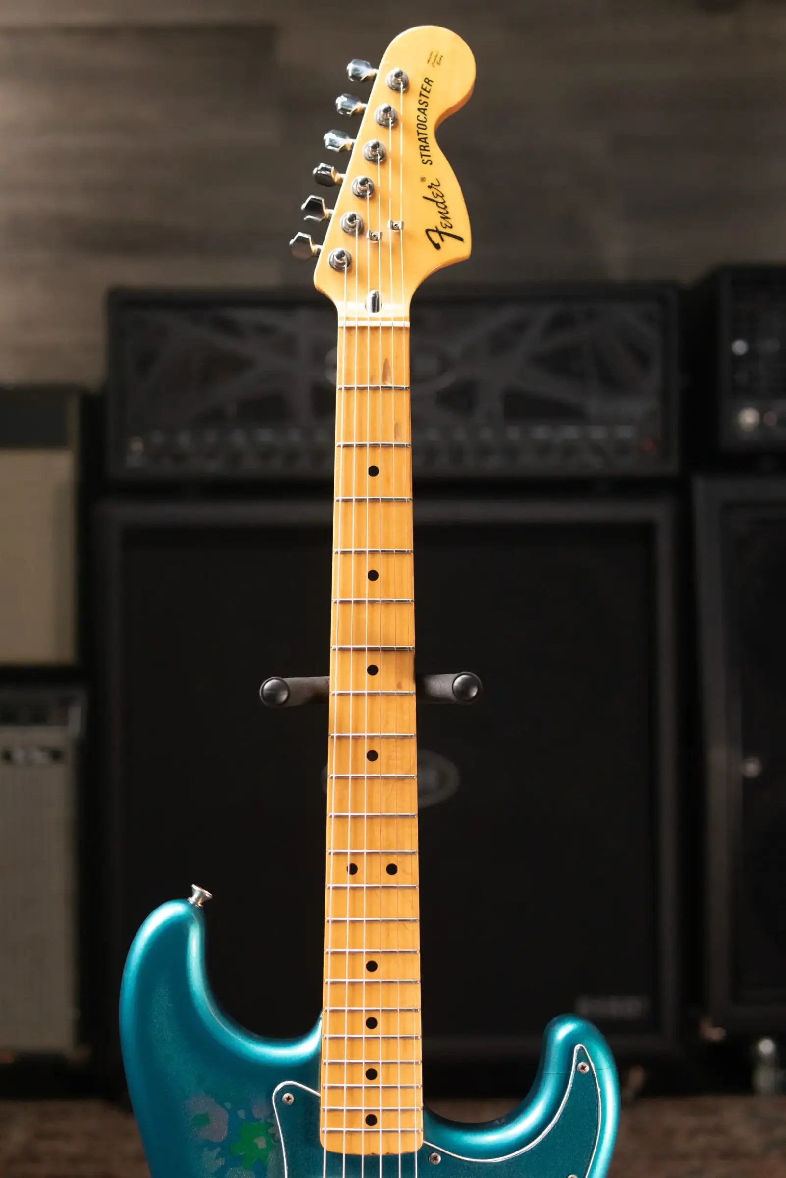 Mid-1980's Fender Stratocaster ST-72 Electric Guitar - Blue Flower with Hardshell Case - Used
