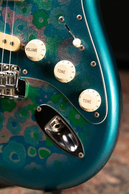 Mid-1980's Fender Stratocaster ST-72 Electric Guitar - Blue Flower with Hardshell Case - Used