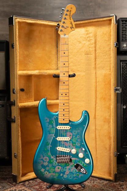 Mid-1980's Fender Stratocaster ST-72 Electric Guitar - Blue Flower with Hardshell Case - Used