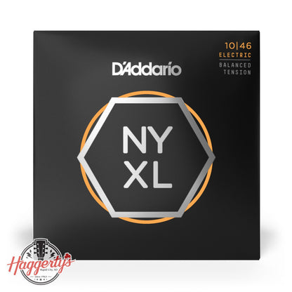D'Addario NYXL1046BT Nickel Wound 10-46 Electric Guitar Strings, Balanced Tension