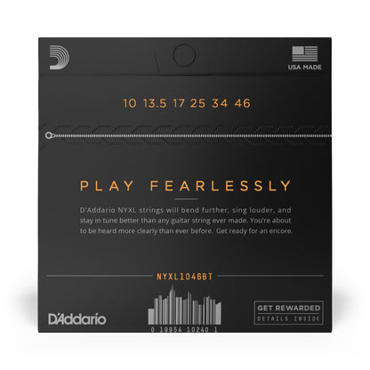 D'Addario NYXL1046BT Nickel Wound 10-46 Electric Guitar Strings, Balanced Tension