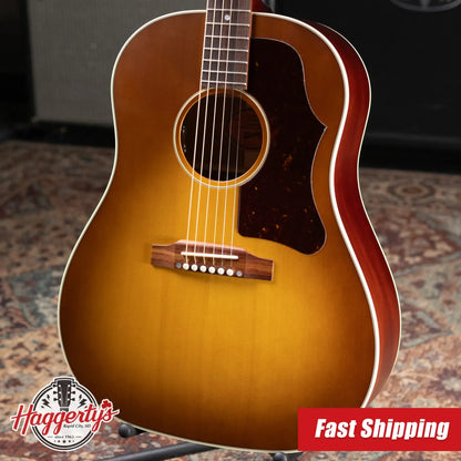 Gibson J-45 Faded '50s Acoustic/Electric Guitar - Faded Vintage Sunburst with Hardshell Case - B-Stock