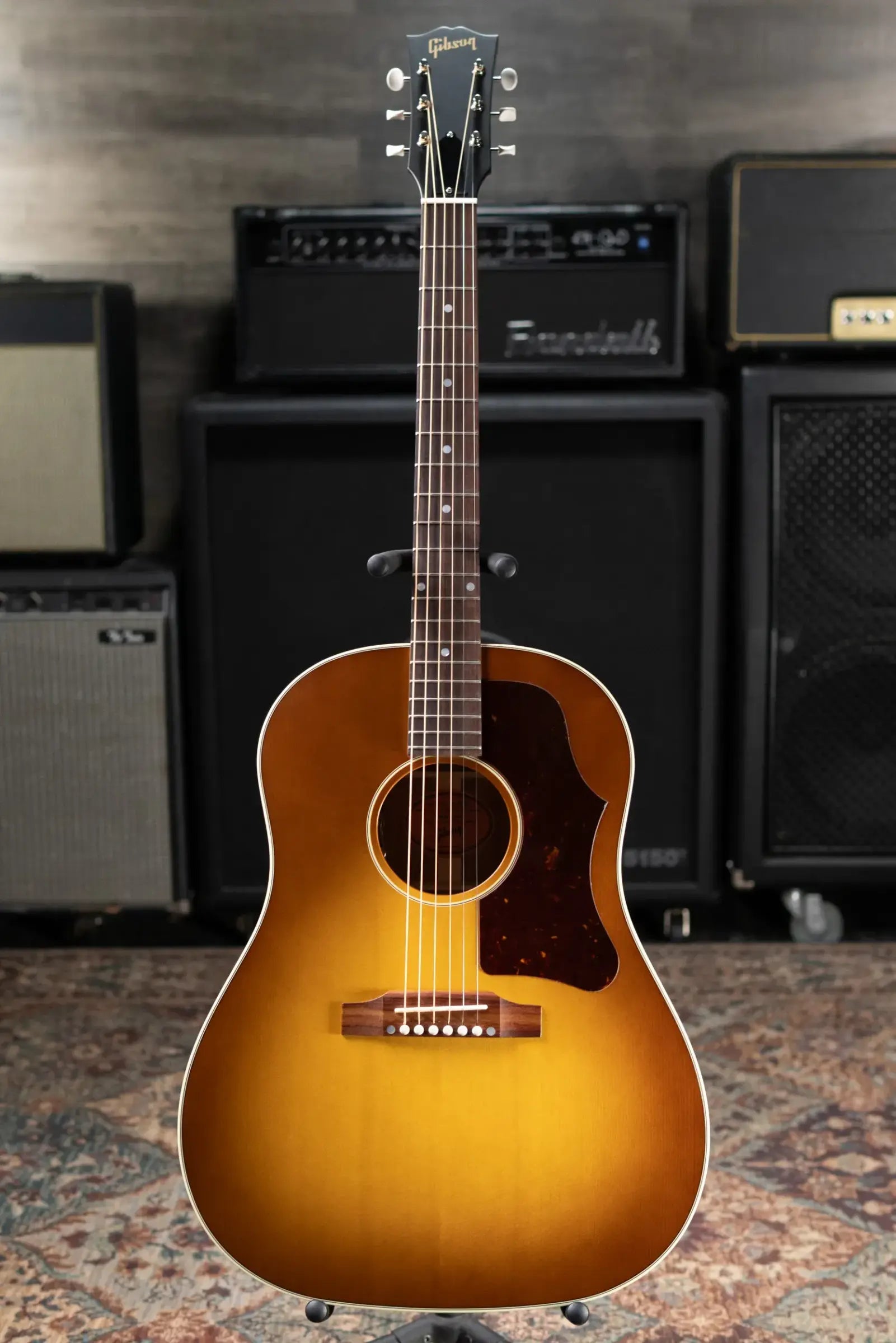 Gibson J-45 Faded '50s Acoustic/Electric Guitar - Faded Vintage Sunburst with Hardshell Case - B-Stock