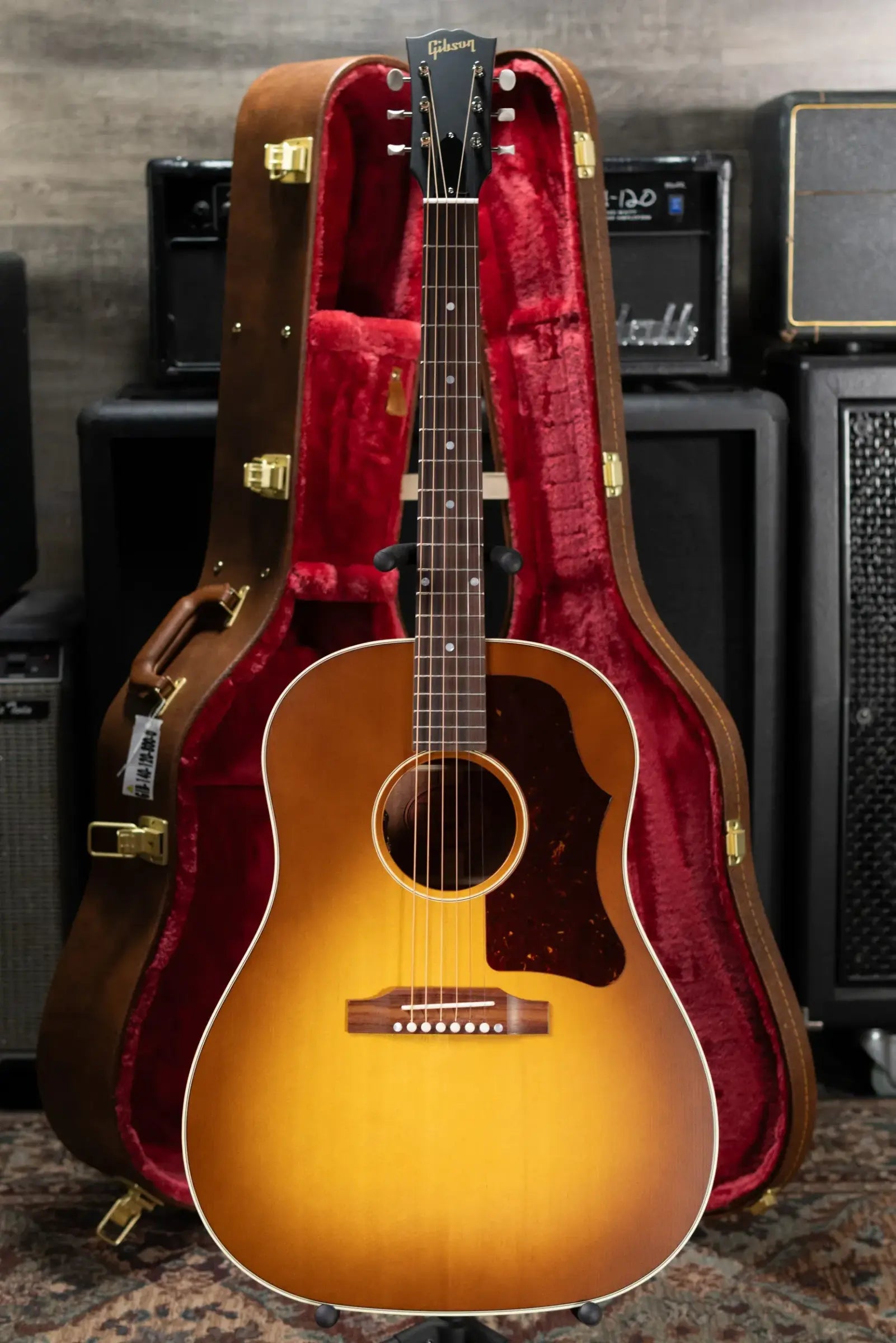 Gibson J-45 Faded '50s Acoustic/Electric Guitar - Faded Vintage Sunburst with Hardshell Case - B-Stock