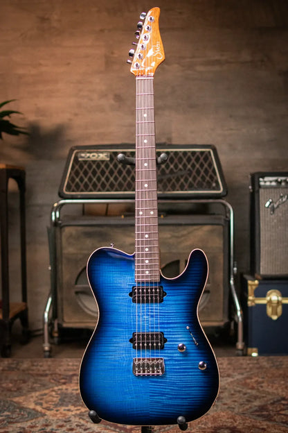 New 7 6 lbs Suhr Custom Shop Classic T Match Burst Edge Trans Whale Blue Burst haggertys 02
