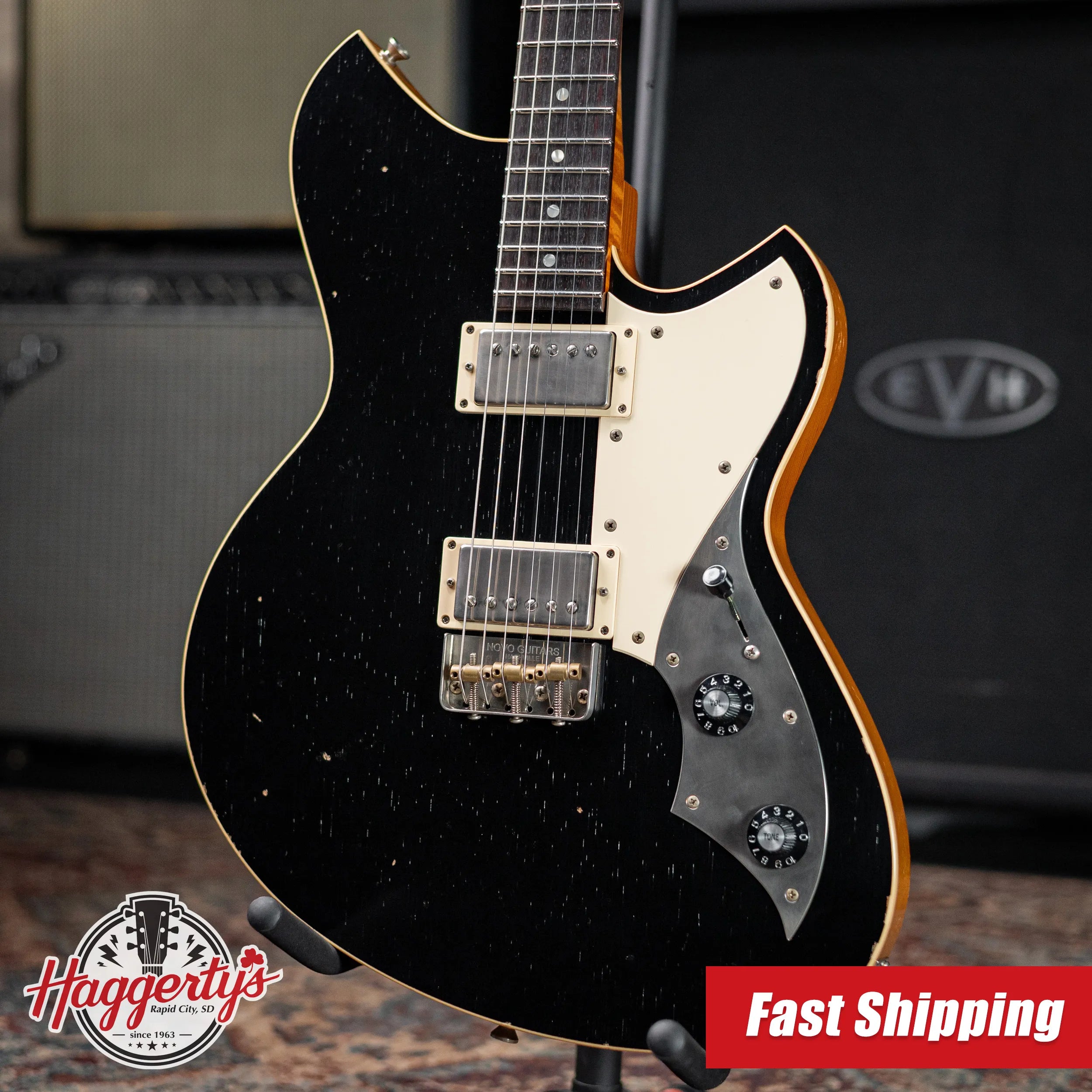 Novo Custom Serus TC Electric Guitar - Bull Black with Gig Bag