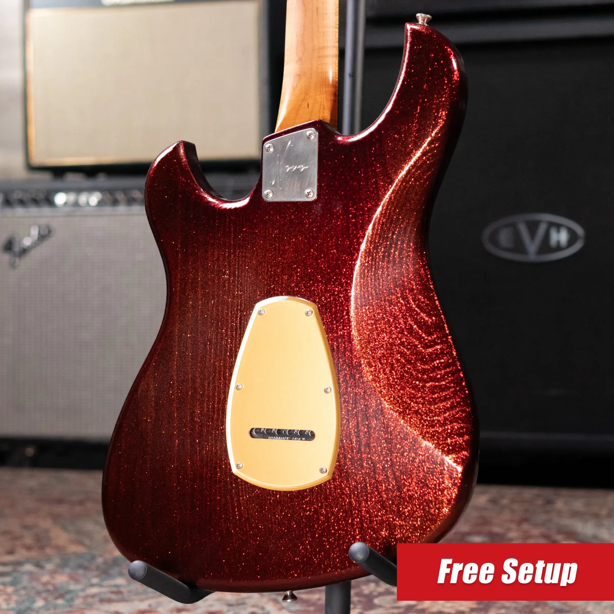 Novo Custom Idris HH Electric Guitar - Root Beer Sparkle with Gig Bag