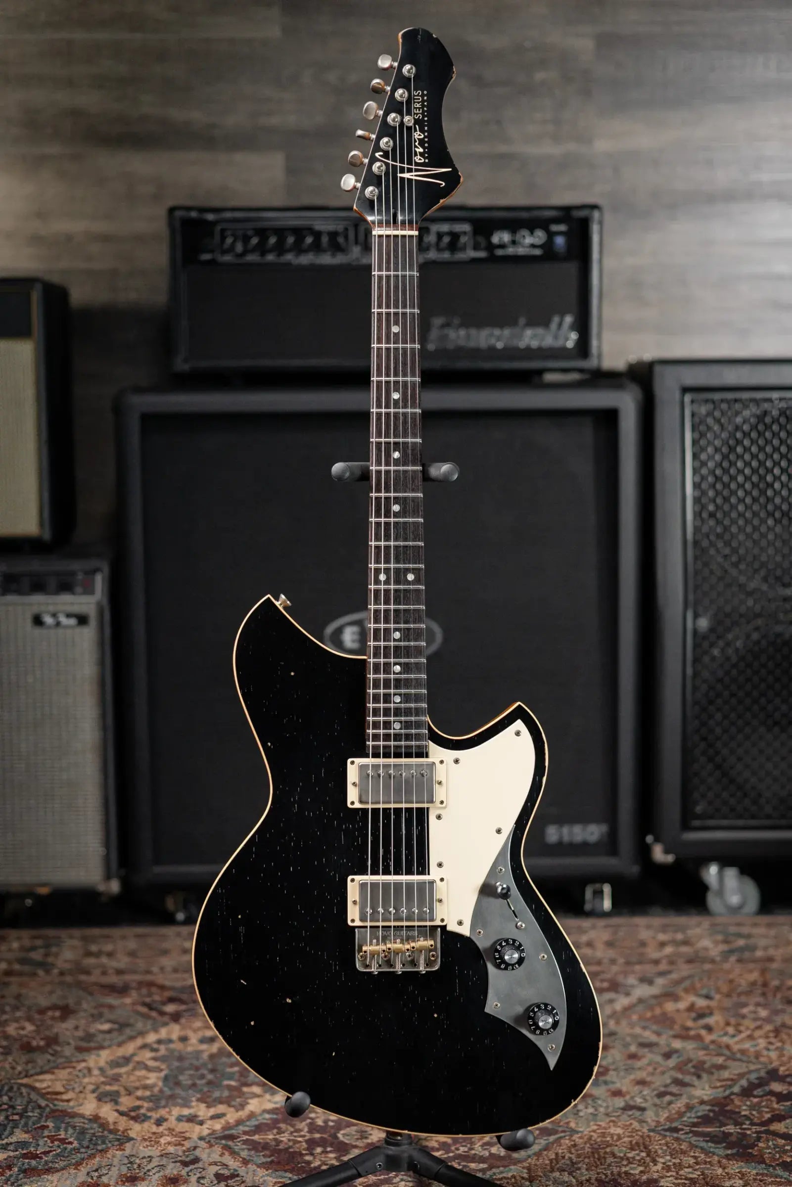 Novo Custom Serus TC Electric Guitar - Bull Black with Gig Bag