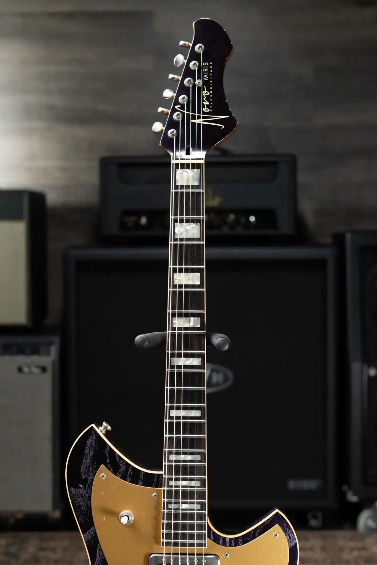 Novo Custom Shop Miris P2 Semi-Hollow Electric Guitar - Purple Stranger Burst with Gig Bag