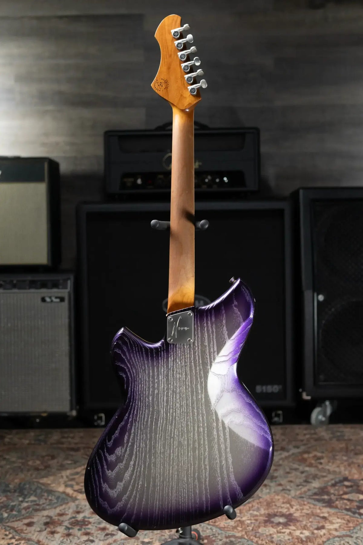 Novo Custom Shop Miris P2 Semi-Hollow Electric Guitar - Purple Stranger Burst with Gig Bag