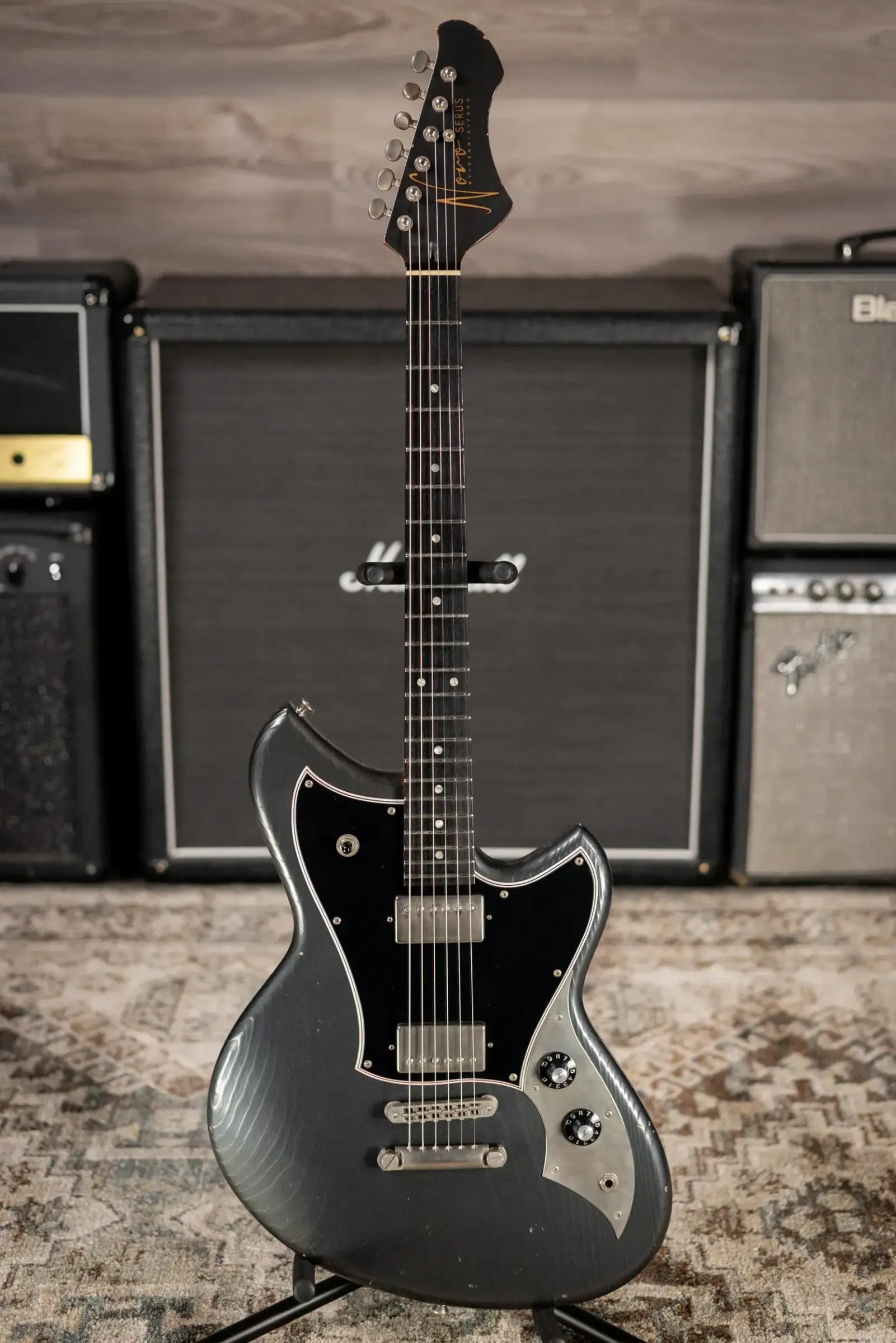 Novo Custom Shop Serus H2 Electric Guitar - Charcoal Frost with Gig Bag
