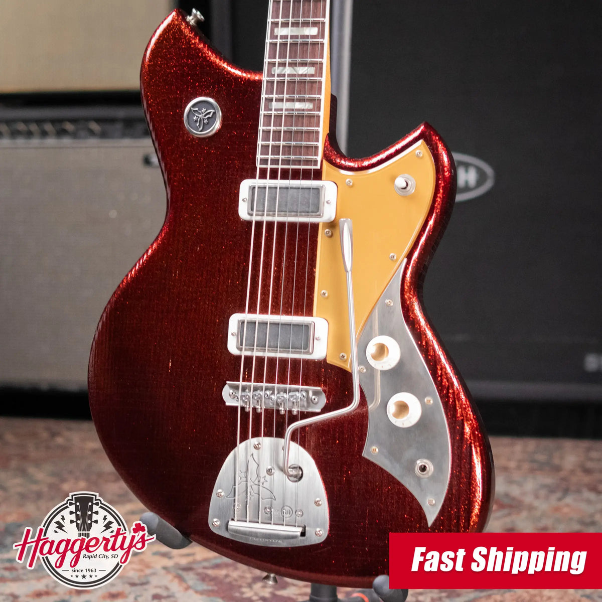 Novo Custom Shop Serus J Baritone Electric Guitar - Root Beer Sparkle with Gig Bag