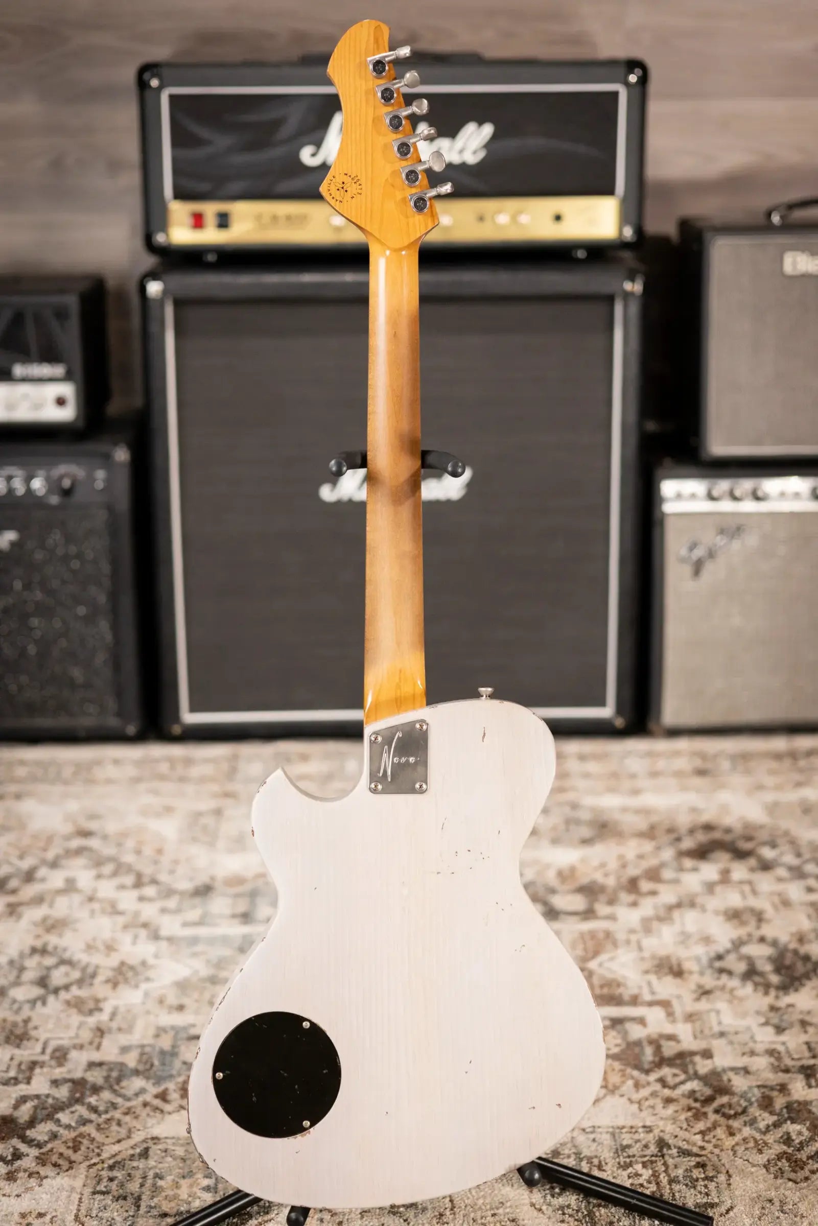 Novo Custom Shop Solus M1 Electric Guitar - Mary Kaye White with Gig Bag