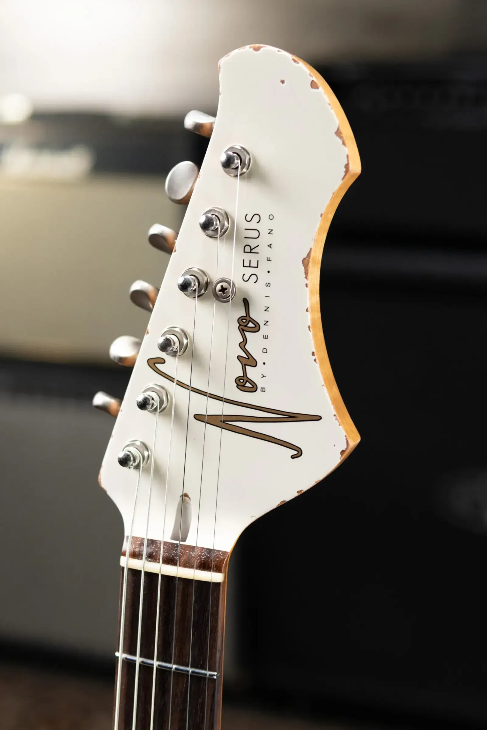 Novo Limited Serus J Electric Guitar - Olympic White over Aztec Gold with Gig Bag