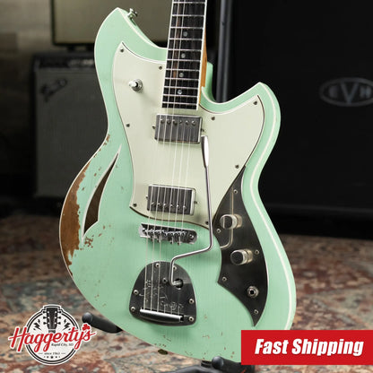 Novo Miris JHH Custom Electric Guitar - Surf Green with Deluxe Padded Soft Case - Used