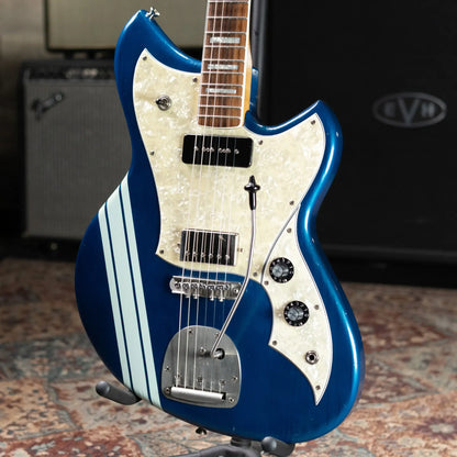 Novo Serus J H-P90 Electric Guitar - Lake Como Blue with Racing Strip with Hardshell Case - Used
