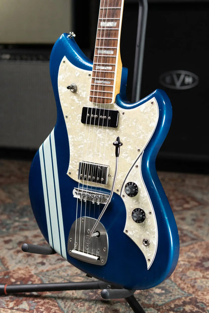 Novo Serus J H-P90 Electric Guitar - Lake Como Blue with Racing Strip with Hardshell Case - Used