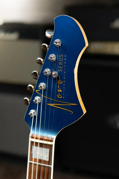 Novo Serus J H-P90 Electric Guitar - Lake Como Blue with Racing Strip with Hardshell Case - Used