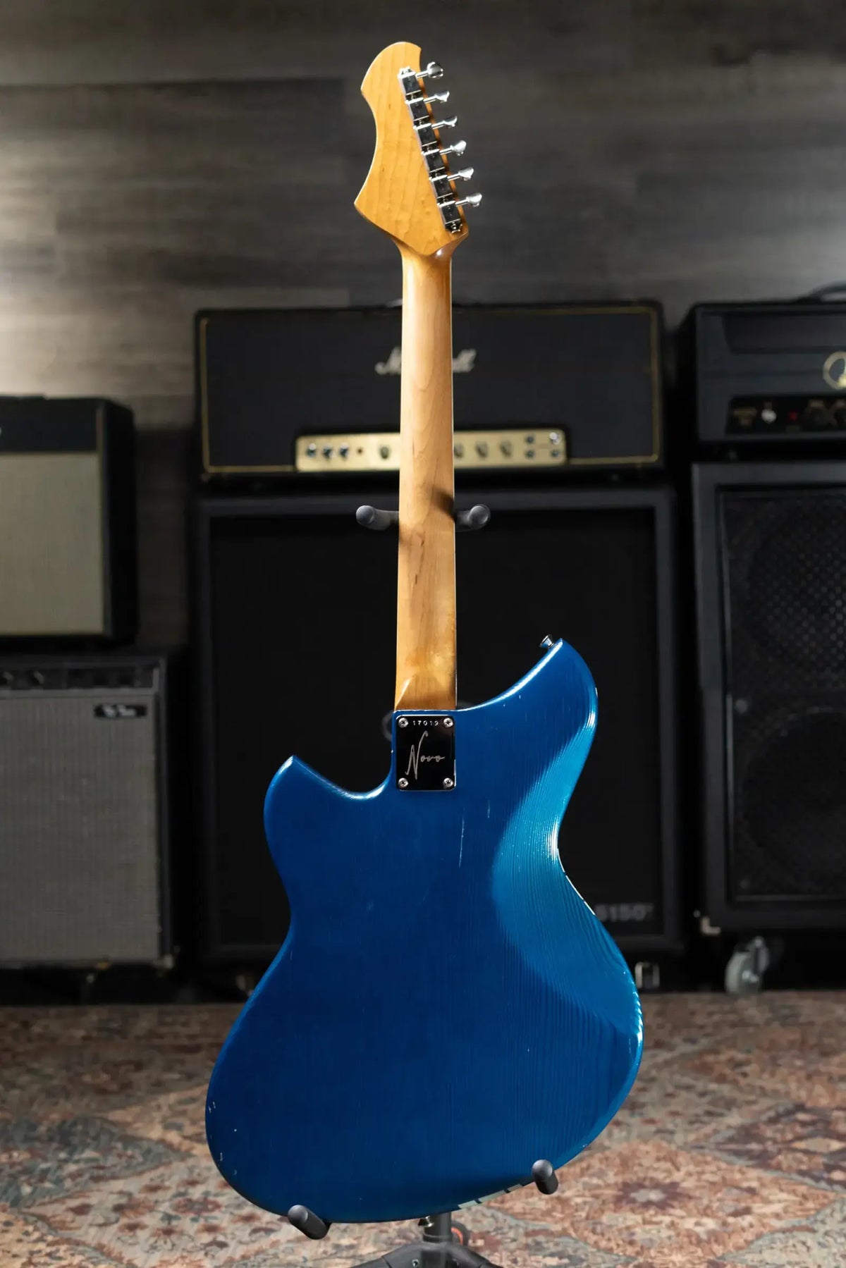 Novo Serus J H-P90 Electric Guitar - Lake Como Blue with Racing Strip with Hardshell Case - Used