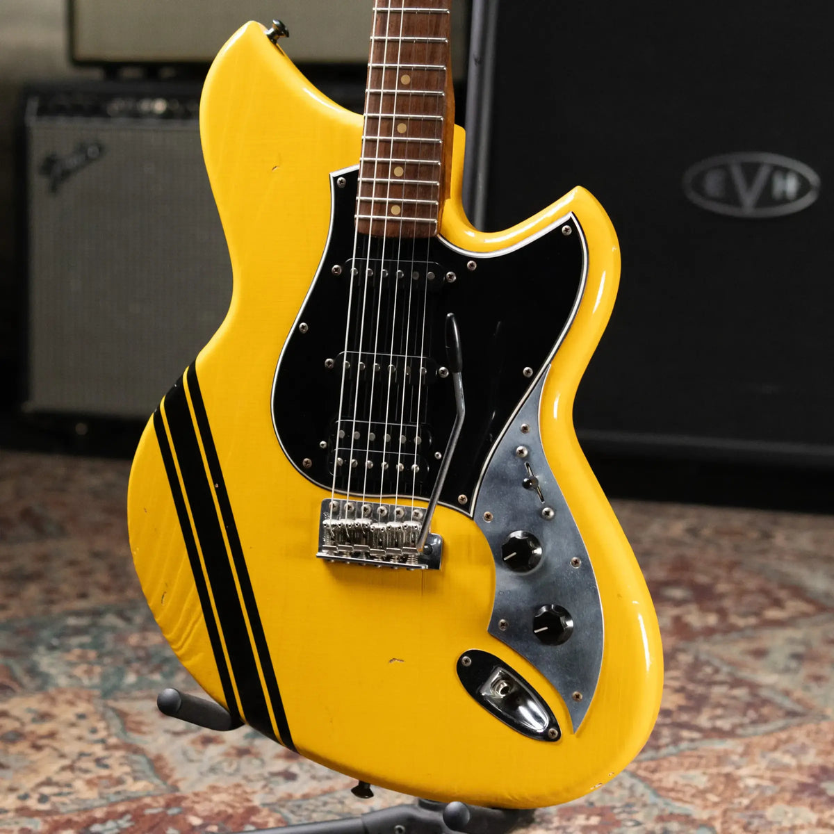 Novo Serus S HSS Electric Guitar - Vandalism Yellow with Black Pinstripe with Mono Gig Bag - Used