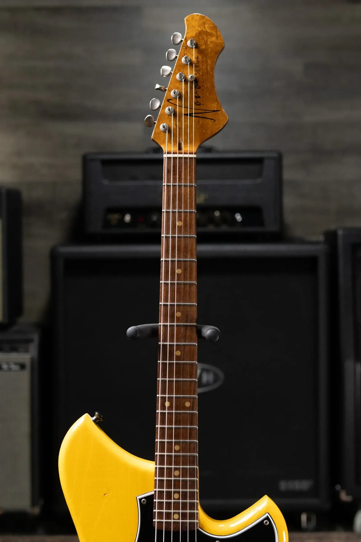 Novo Serus S HSS Electric Guitar - Vandalism Yellow with Black Pinstripe with Mono Gig Bag - Used