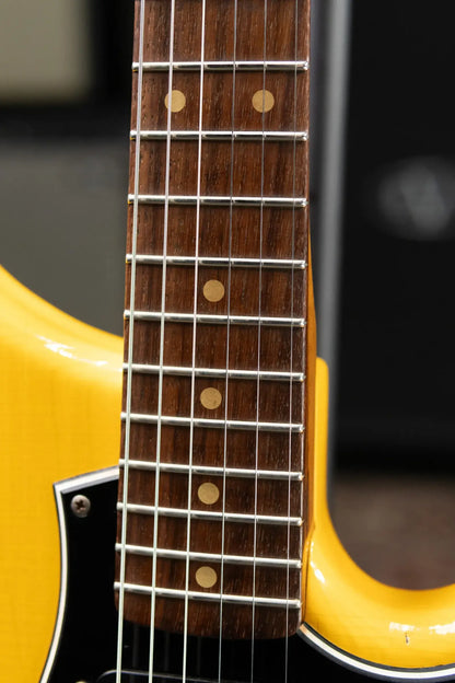 Novo Serus S HSS Electric Guitar - Vandalism Yellow with Black Pinstripe with Mono Gig Bag - Used
