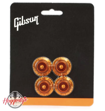 Gibson Top Hat Knobs Vintage Amber 4-Pack