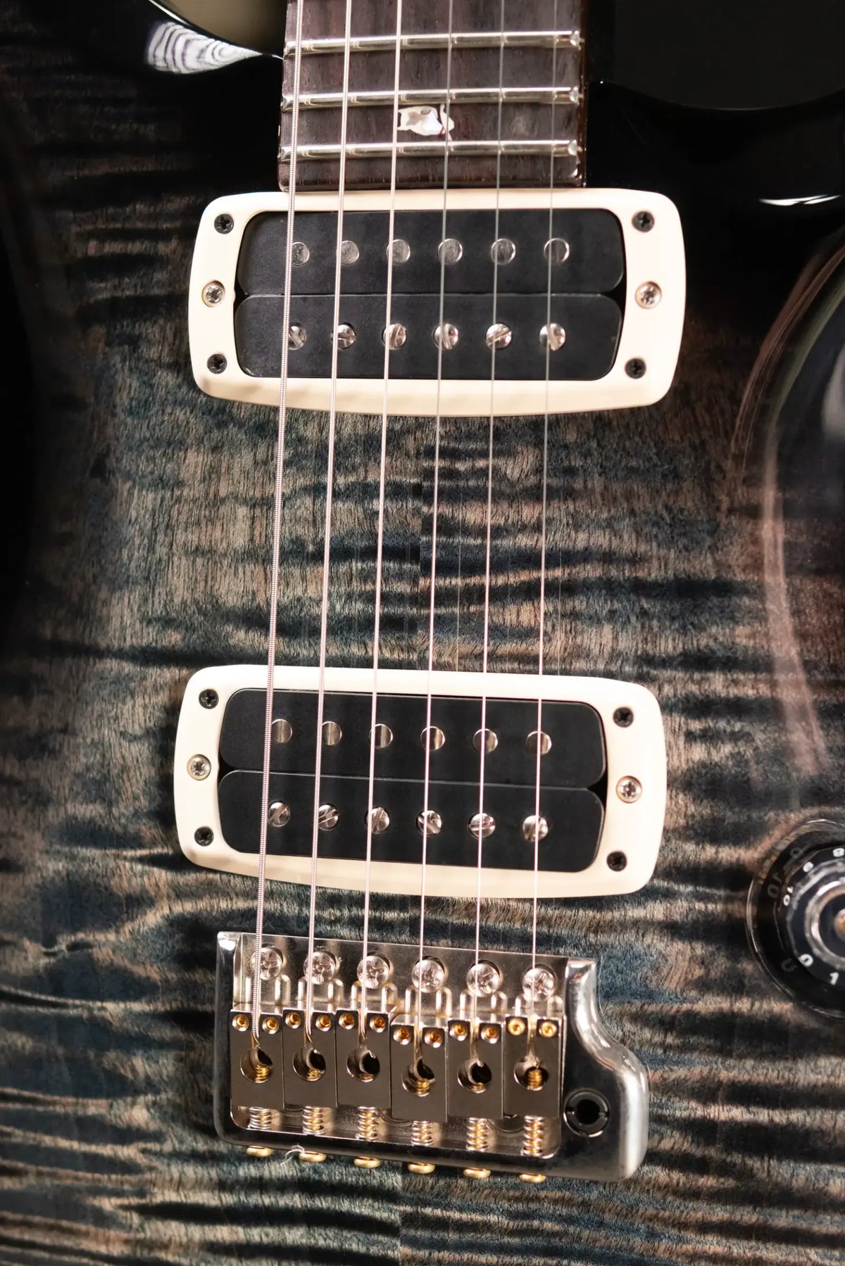 PRS Custom 24-08 Electric Guitar - Faded Whale Blue Wraparound Smokeburst with Hardshell Case