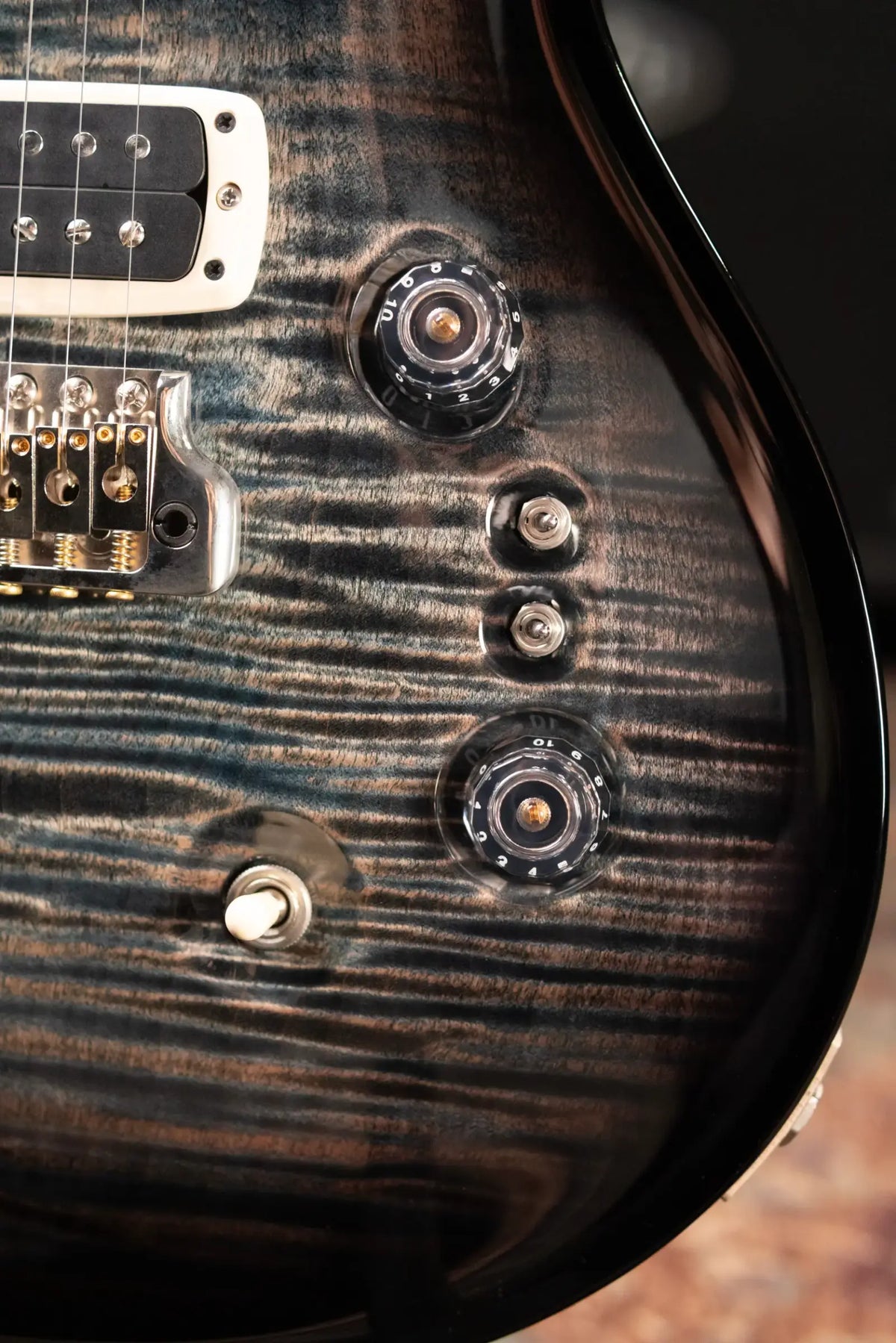 PRS Custom 24-08 Electric Guitar - Faded Whale Blue Wraparound Smokeburst with Hardshell Case