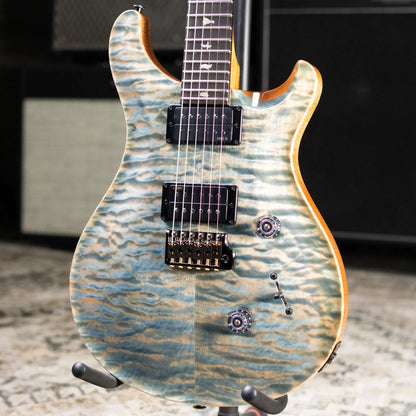 PRS Custom 24 Quilt Maple Artist Top Electric Guitar - Faded Indigo with Hardshell Case