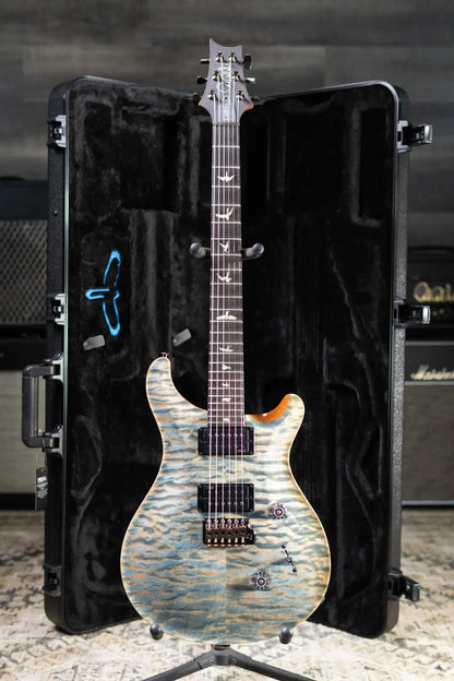 PRS Custom 24 Quilt Maple Artist Top Electric Guitar - Faded Indigo with Hardshell Case
