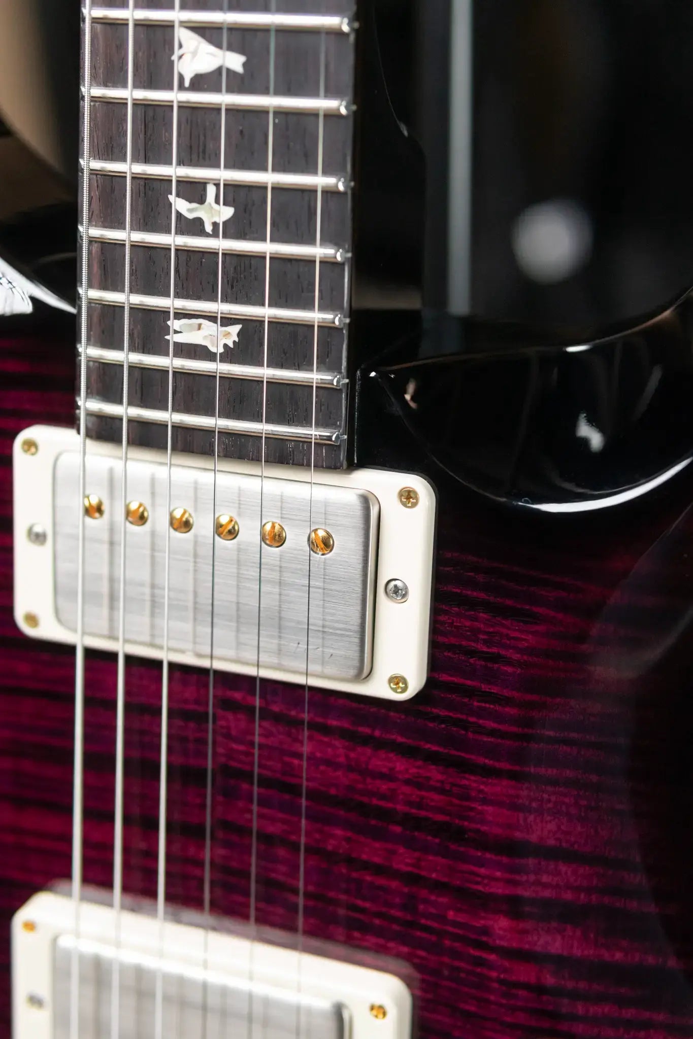 PRS Hollowbody II Piezo Flame Maple 10-Top - Violet Smokeburst with Hardshell Case