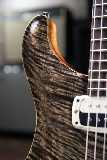 PRS Limited Edition Paul's Guitar Flame Mango Top Electric Guitar - Charcoal with Hardshell Case