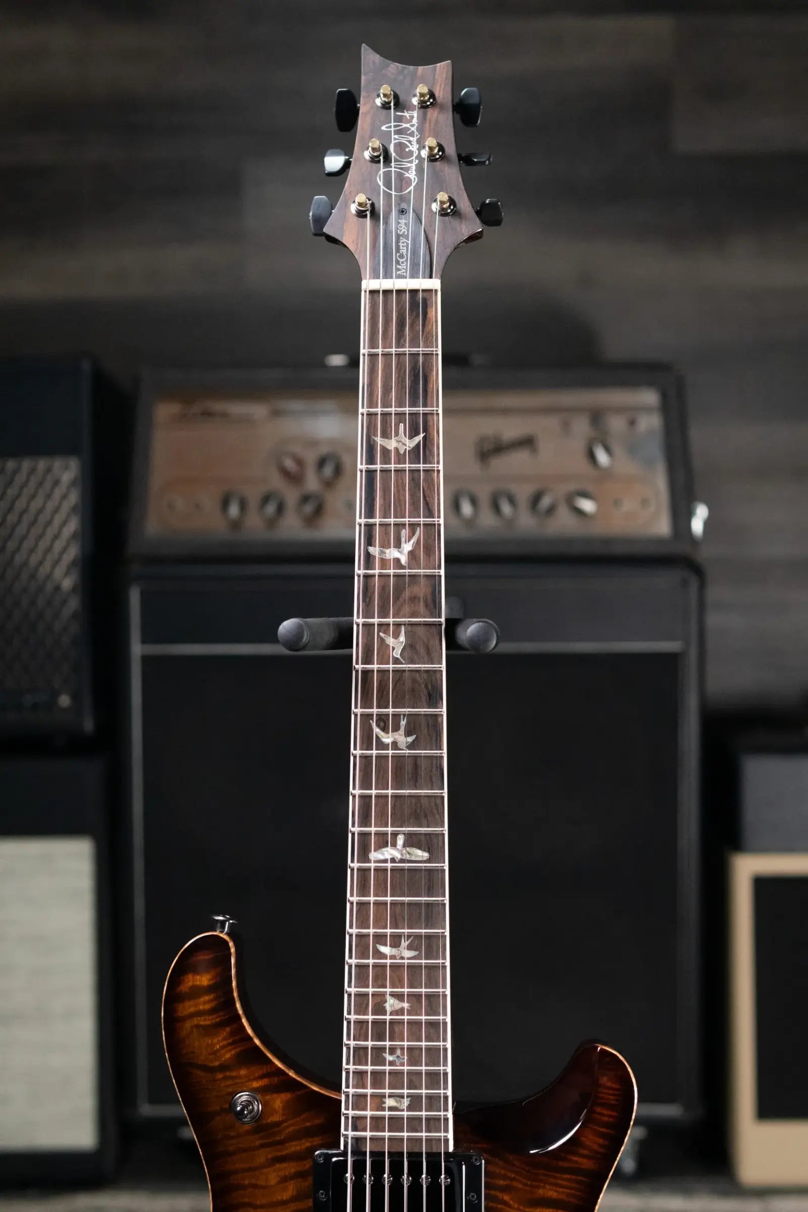 PRS Mango Top Limited Edition (1 of 200) 594 McCarty Solid Body Electric Guitar - Black Gold Burst with Hardshell Case