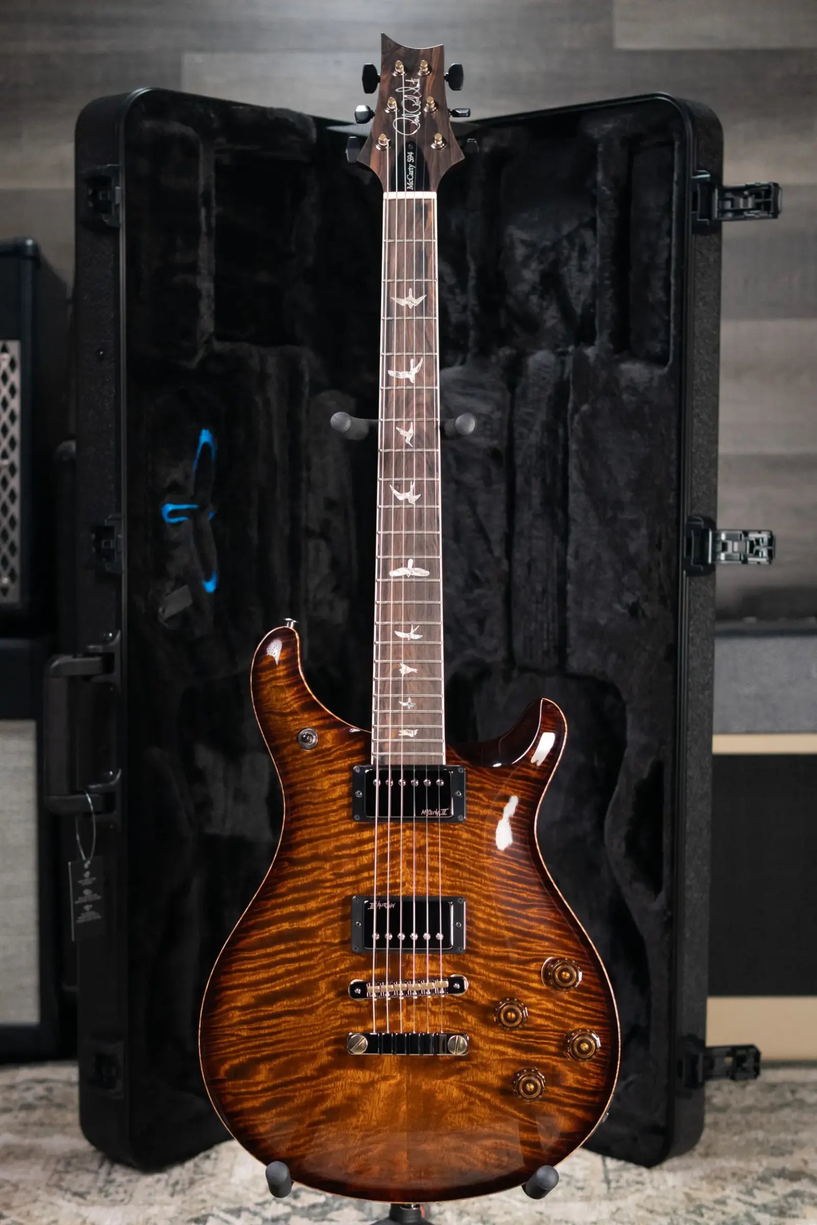 PRS Mango Top Limited Edition (1 of 200) 594 McCarty Solid Body Electric Guitar - Black Gold Burst with Hardshell Case