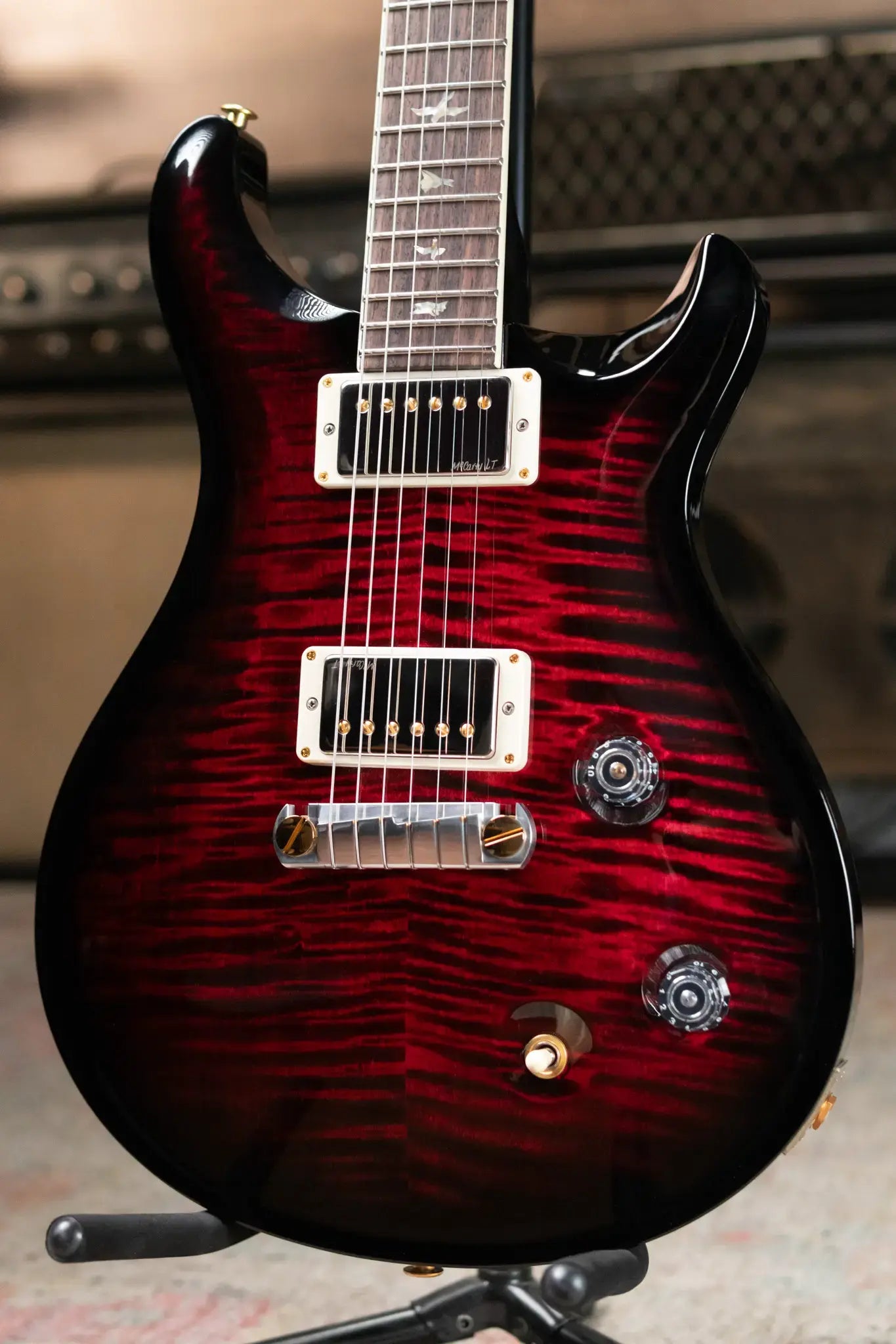 PRS McCarty Flame Maple 10 Top Fire Red Wrap Smokeburst with Hardshell Case 674df20140d22
