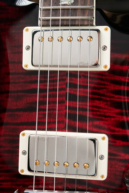 PRS McCarty Flame Maple 10-Top Electric Guitar - Fire Red Wrap Smokeburst with Hardshell Case