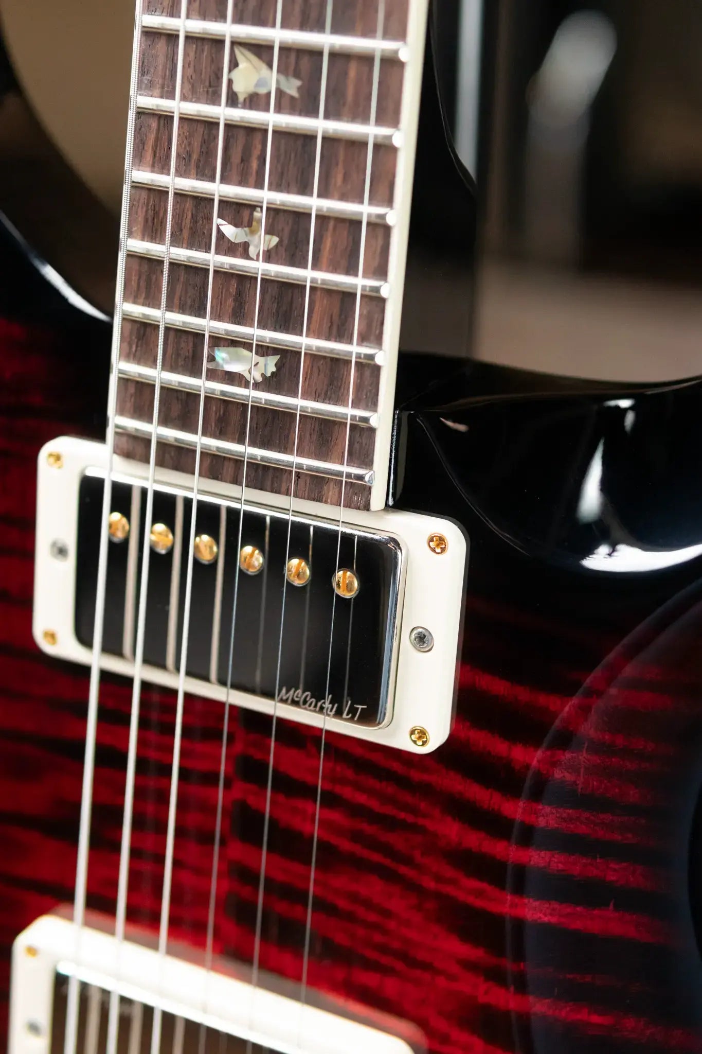 PRS McCarty Flame Maple 10-Top Electric Guitar - Fire Red Wrap Smokeburst with Hardshell Case