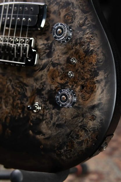 PRS S2 LTD Edition Custom 24-08 Poplar Burl Top Electric Guitar - Satin Charcoal Burst with Gig Bag