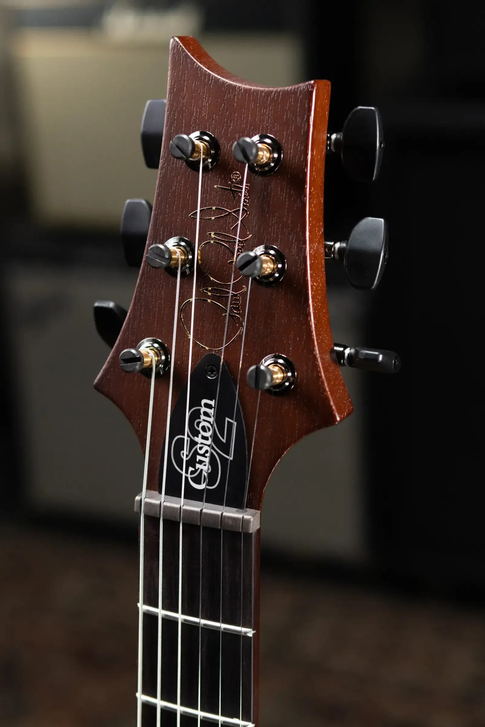 PRS S2 LTD Edition Custom 24 Poplar Burl Top Electric Guitar - Satin Black Gold Burst with Gig Bag