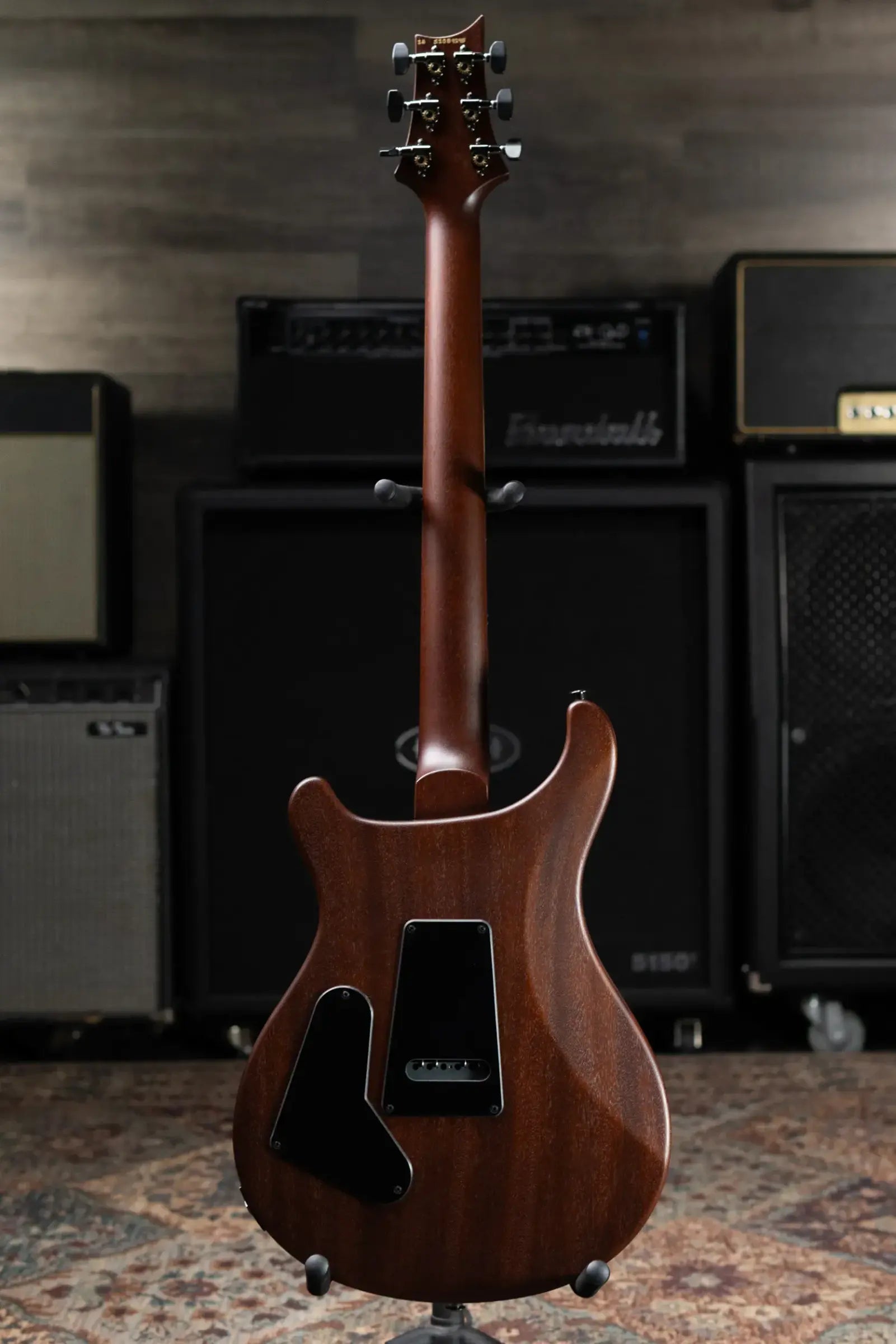 PRS S2 LTD Edition Custom 24 Poplar Burl Top Electric Guitar - Satin Black Gold Burst with Gig Bag