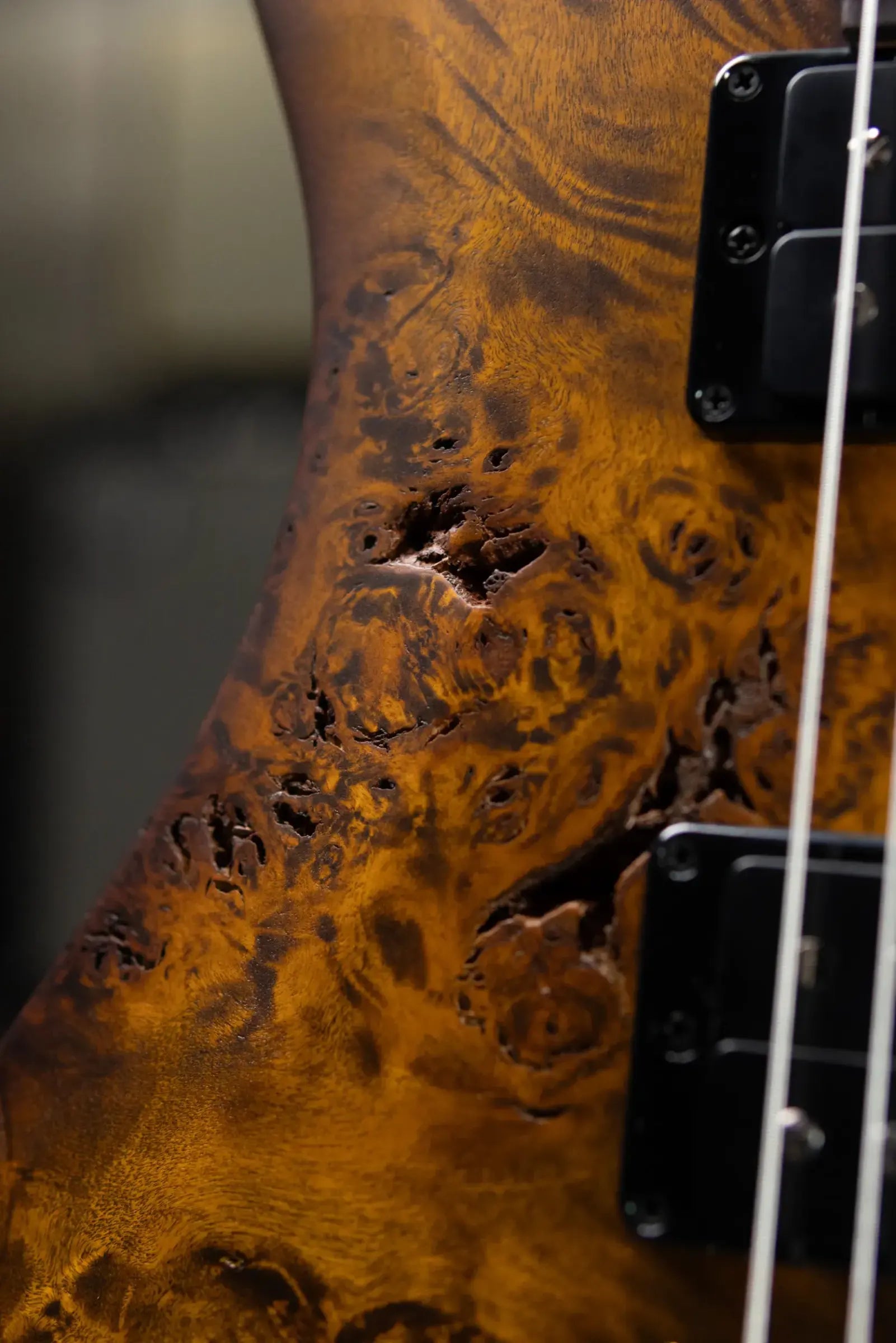 PRS S2 LTD Edition Custom 24 Poplar Burl Top Electric Guitar - Satin Black Gold Burst with Gig Bag