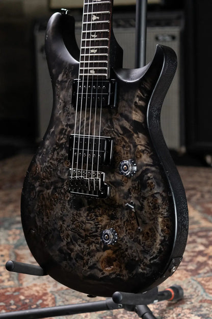 PRS S2 LTD Edition Custom 24 Poplar Burl Top Electric Guitar - Satin Charcoal Burst with Gig Bag