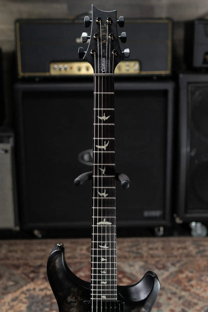 PRS S2 LTD Edition Custom 24 Poplar Burl Top Electric Guitar - Satin Charcoal Burst with Gig Bag