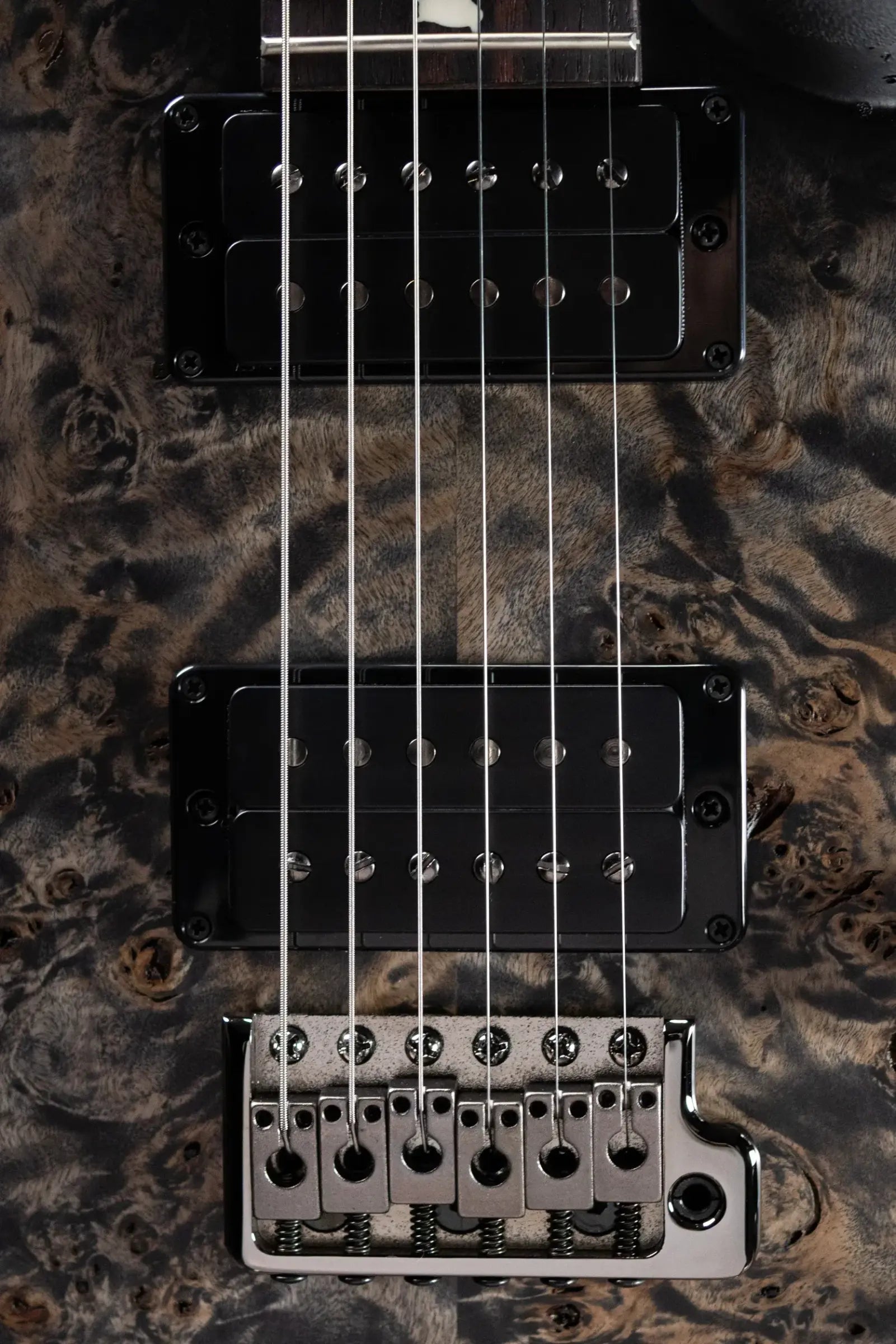 PRS S2 LTD Edition Custom 24 Poplar Burl Top Electric Guitar - Satin Charcoal Burst with Gig Bag